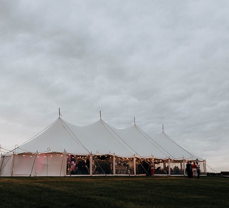 Marquee wedding reception for Salcombe wedding 