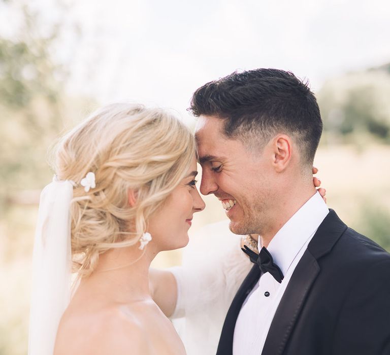 Intimate bride and groom photograph at Banbury wedding