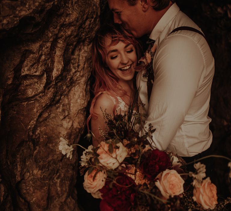 Bride and groom moody photography by Esme Whiteside