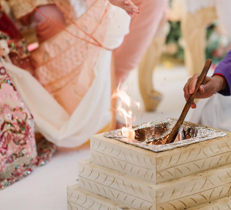 Firepit at Hindu wedding ceremony 