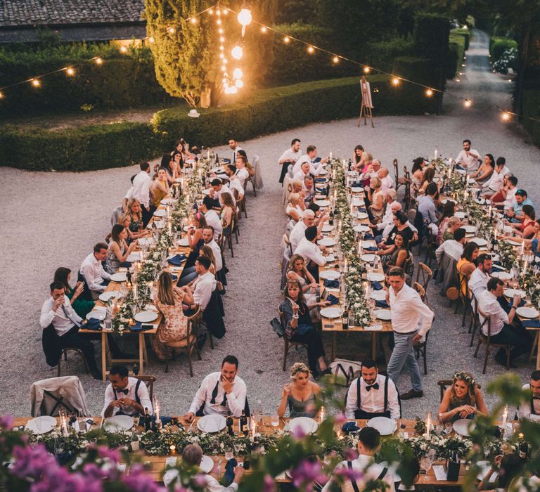 Stunning wedding breakfast in Tuscany Italy 