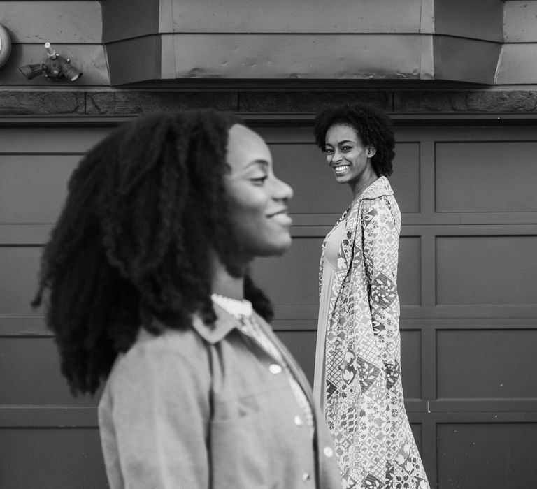 Black and white engagement photography 