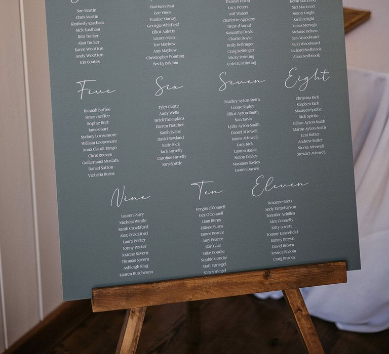 Simple and minimal grey table plan 