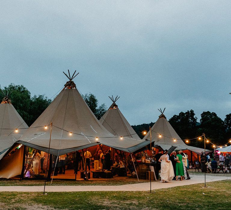 Tipi wedding reception from Stunning Tents Company at Henley on Thames 