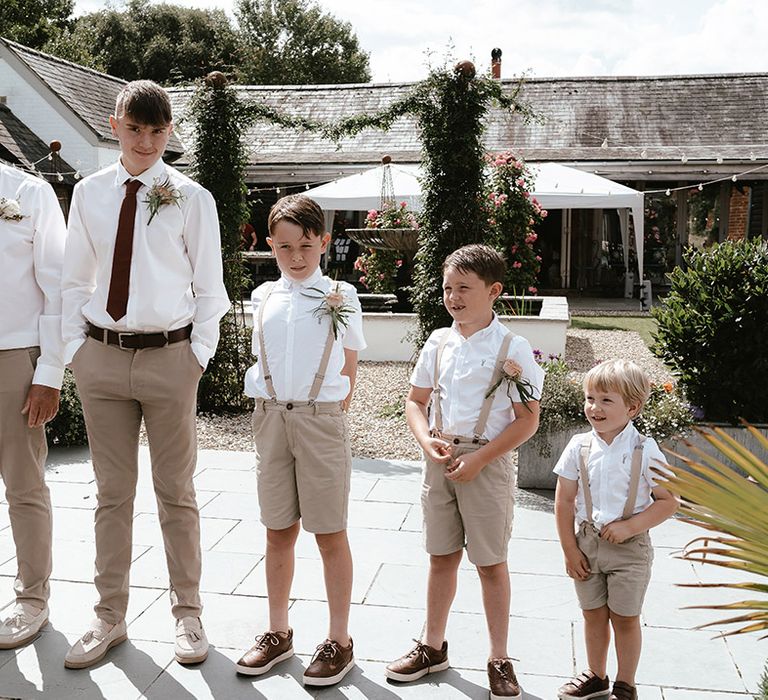 The bride's sons see her in her wedding dress for the first time 