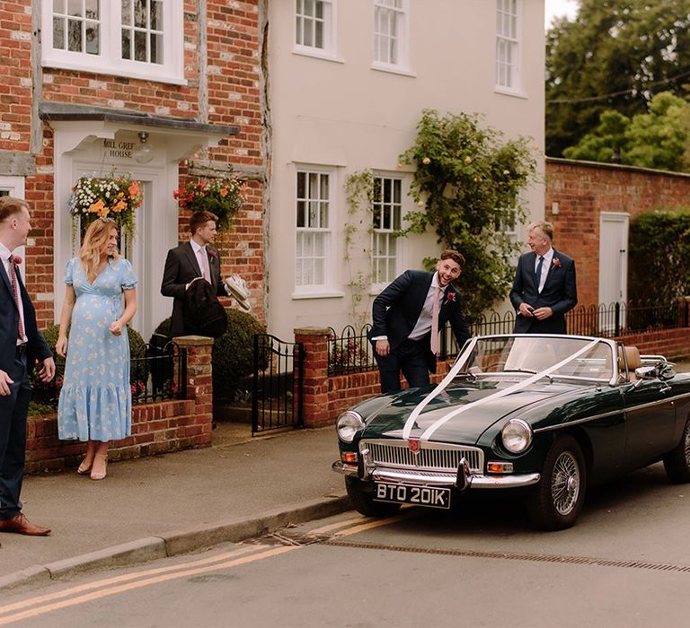 Vintage wedding car