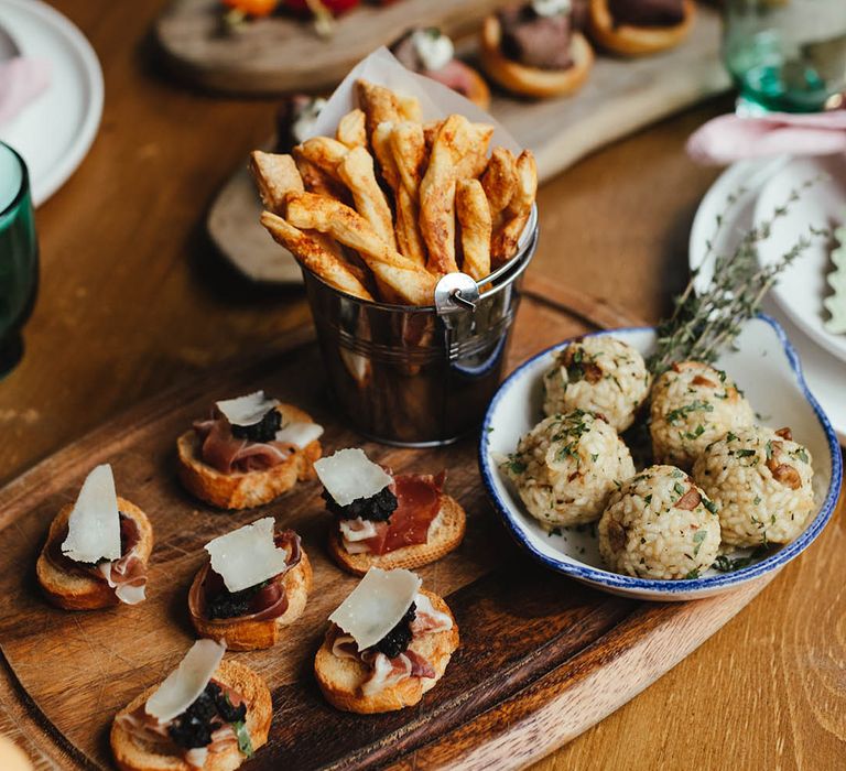 wedding food at Singer Tavern 