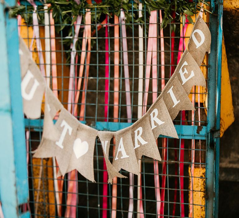 Just Married wedding bunting decoration 