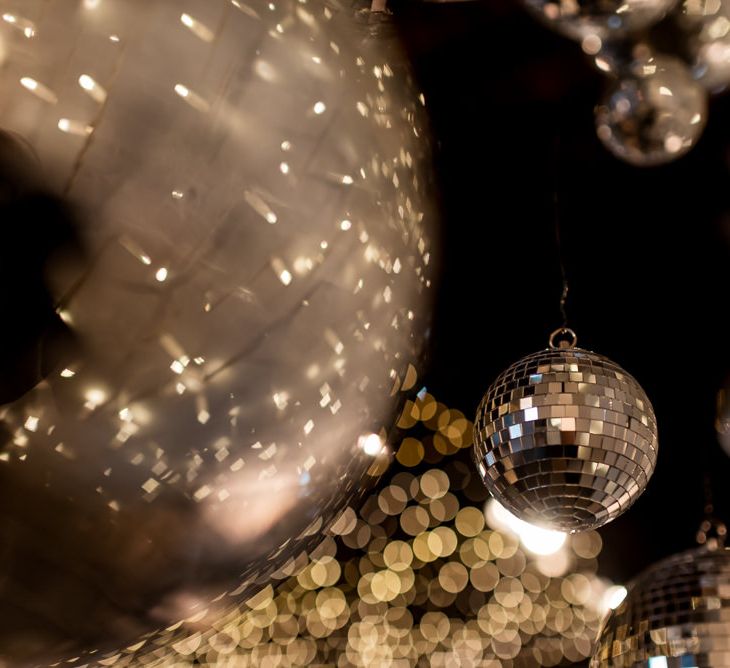 disco ball wedding decor