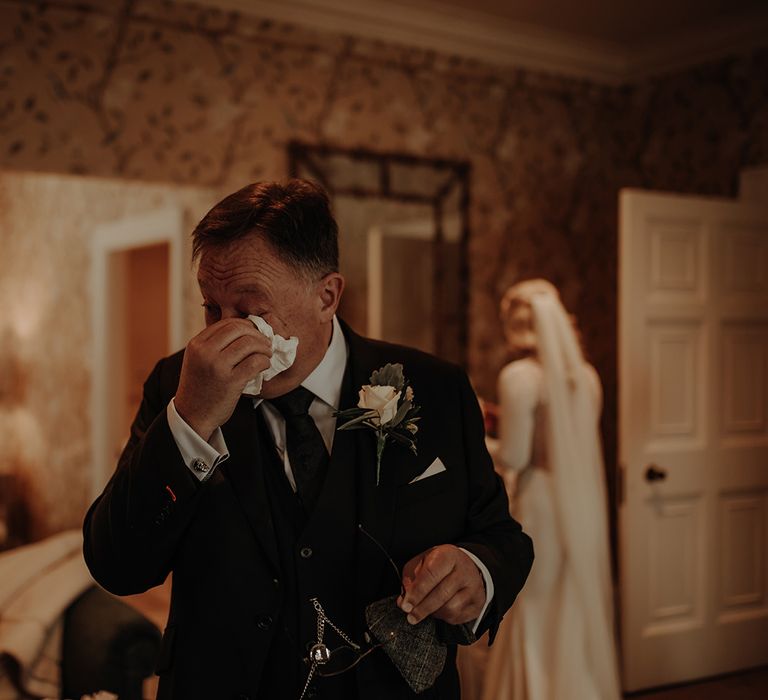 Emotional moment for bride's father