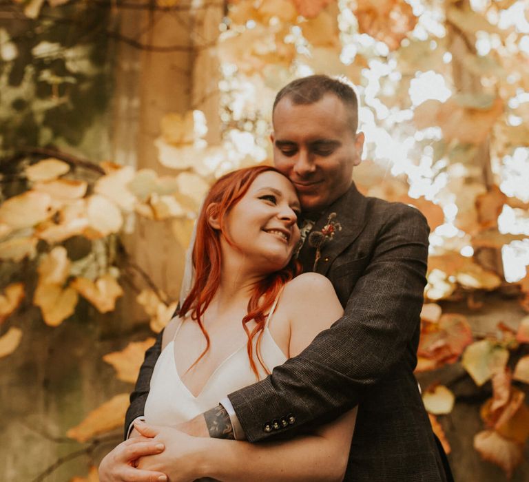 Autumnal wedding day photography for London elopement