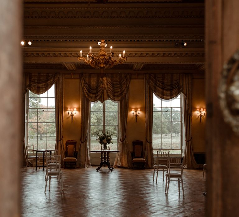 Socially distance ceremony at Hampton Court House wedding venue