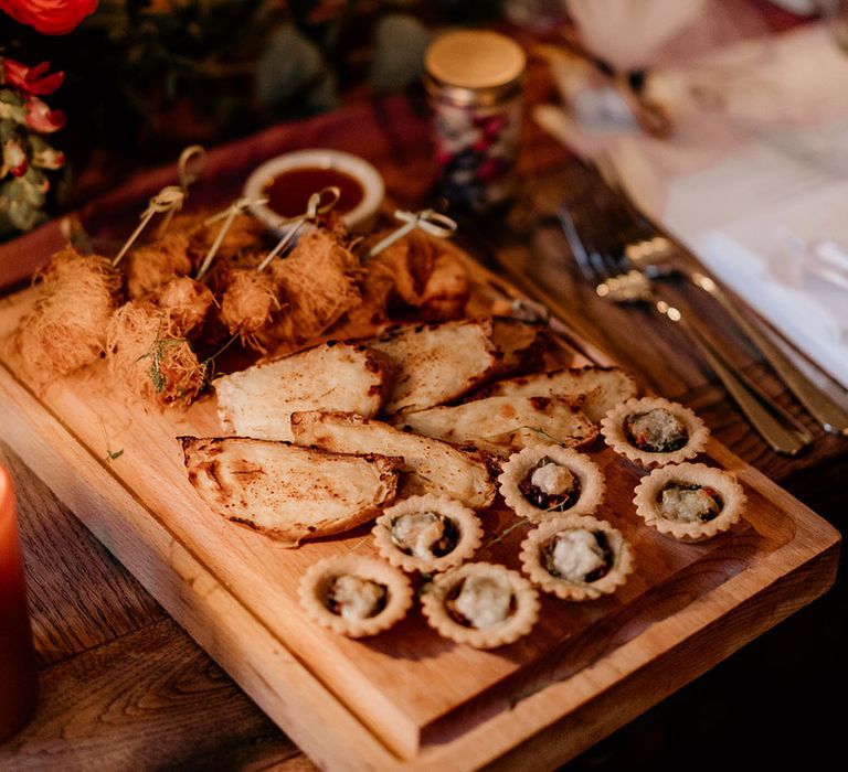 Canapés for wedding reception