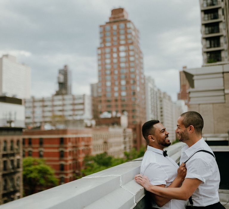 Gay wedding New York rooftops