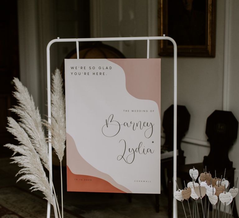 Welcome sign wedding stationery