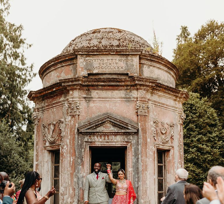 Beautiful Larmer Tree Gardens wedding ceremony in Wiltshire 