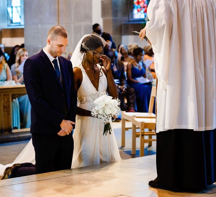 Religious ceremony at St Nicholas church in Liverpool