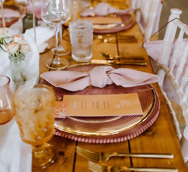 Yellow, orange and pink wedding theme for rustic farm wedding 