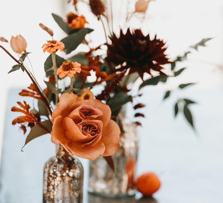 Single stem orange wedding flowers 