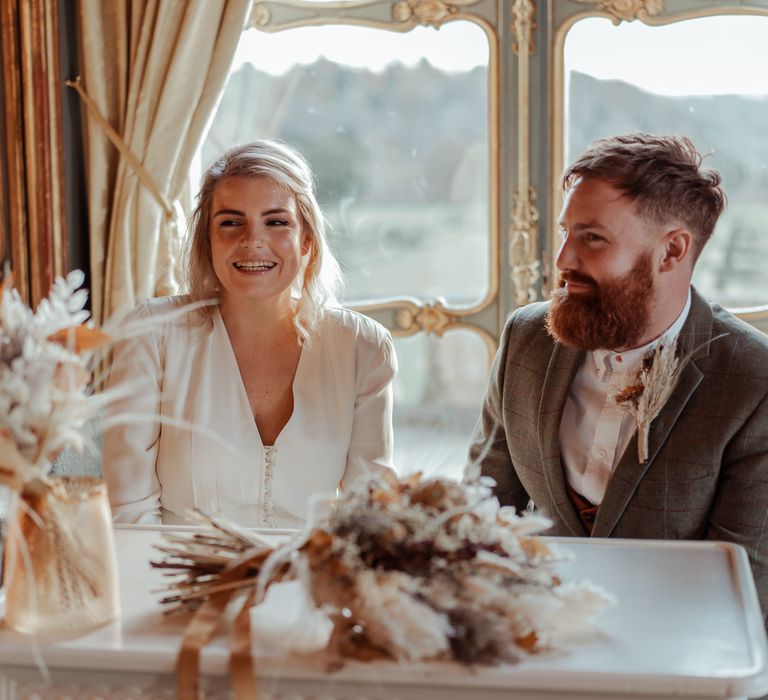 Bride & groom on wedding day