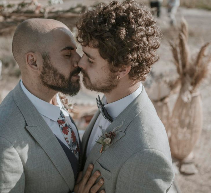 Gay couple goals Kevin and Alvaro share a kiss at their elopement