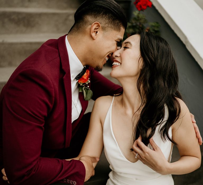 Intimate bride and groom portrait by Elena Popa Photography 