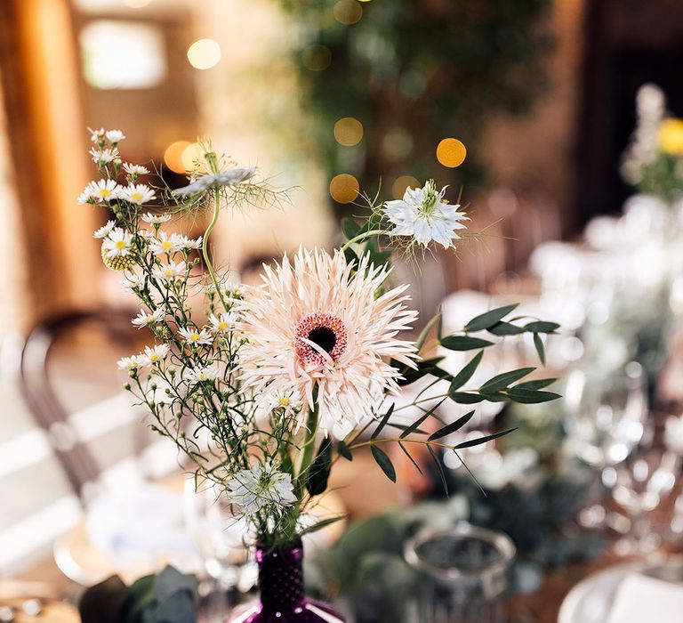 Flower stem wedding decor 