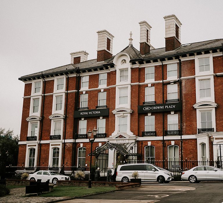 Hotel wedding venue where the bride and groom get ready for the wedding 