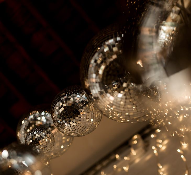 disco ball wedding decor