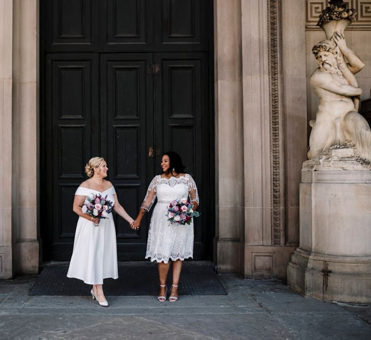 Lesbian wedding in Liverpool St Georges Hall