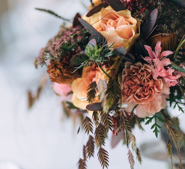 Pink, orange and peach coloured florals by Solliden Handelsträdgård