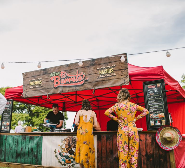 Burrito catering truck for marquee wedding