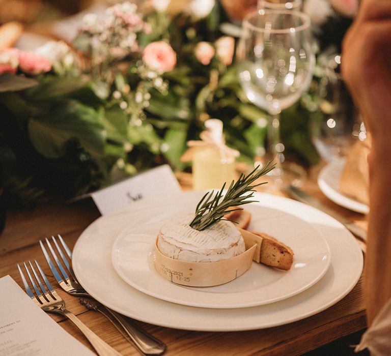 baked camembert cheese wedding breakfast started 