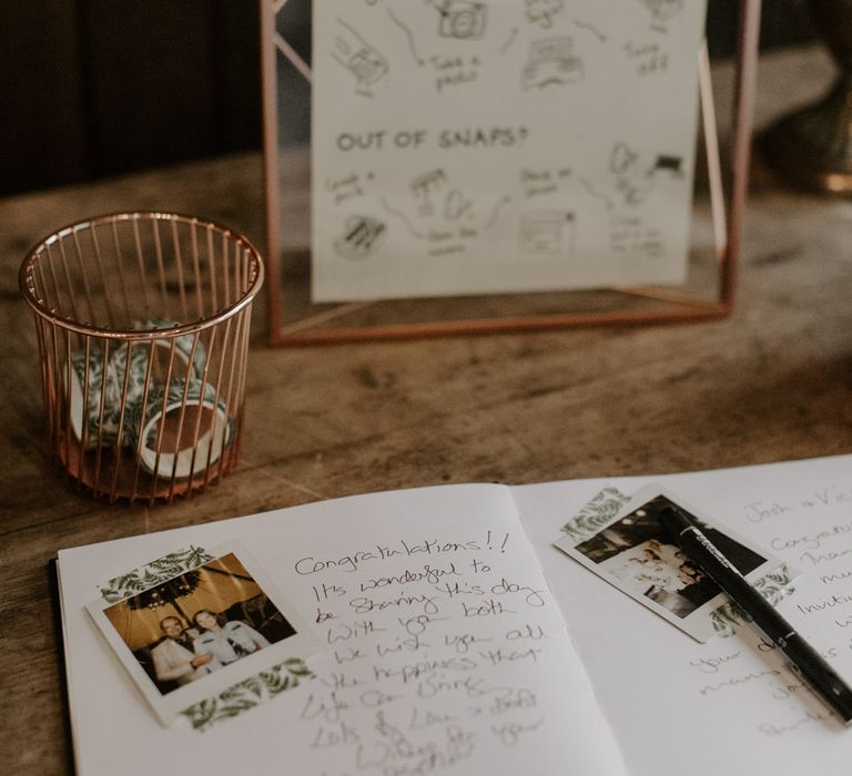 Polaroid guest book