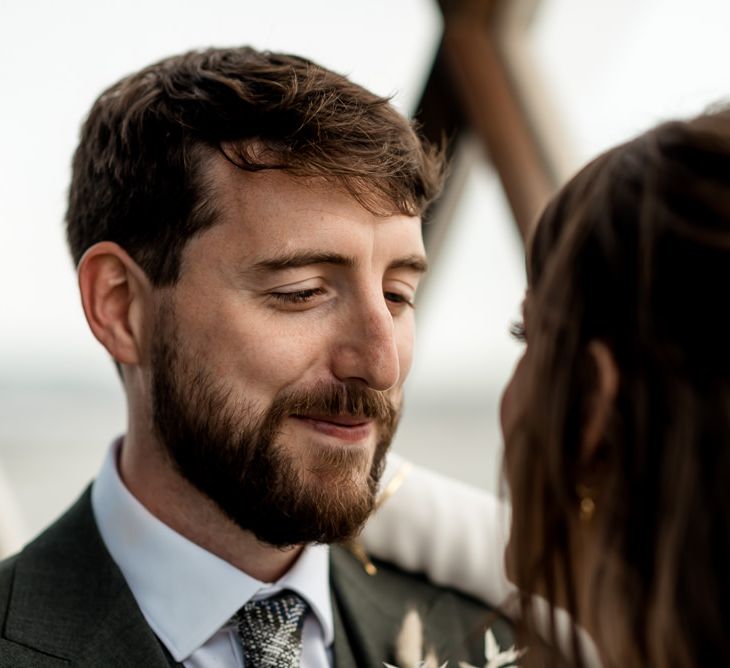 Bride and groom at London wedding