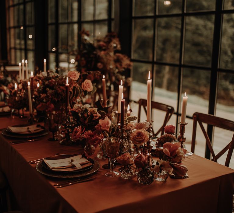 Romantic candle lit dinner at The Hidden River Cabins 