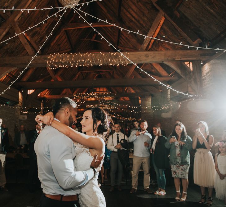 Bride and groom first dance