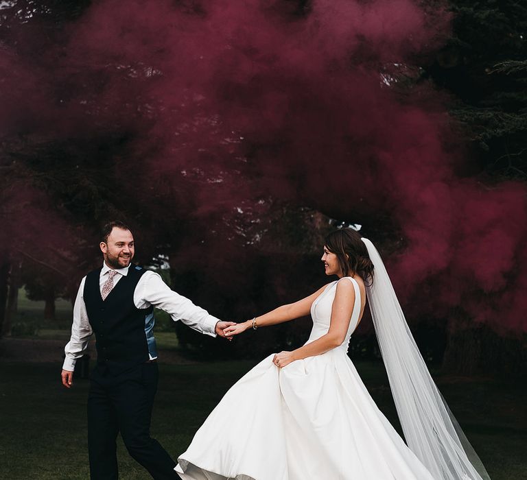 Stella York wedding dress with veil