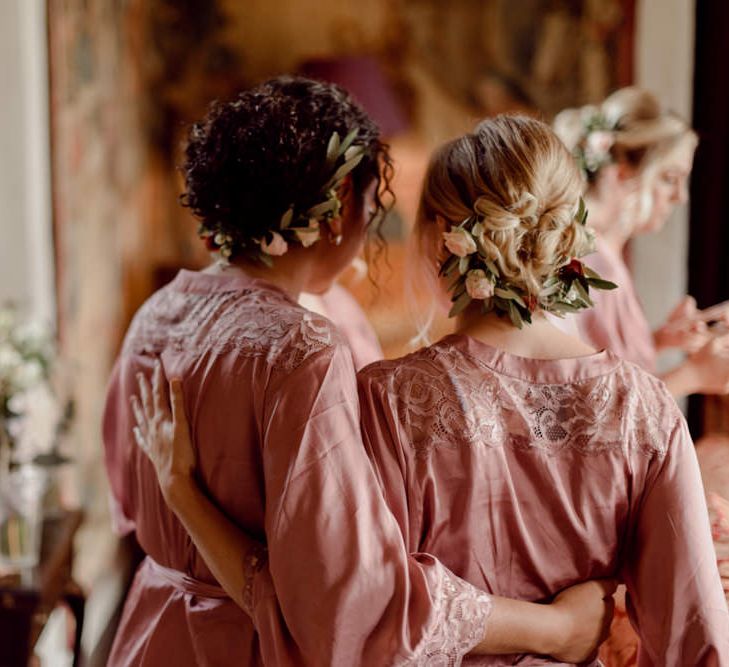 Beautiful bridesmaid updos for Larmer Tree Gardens Wedding