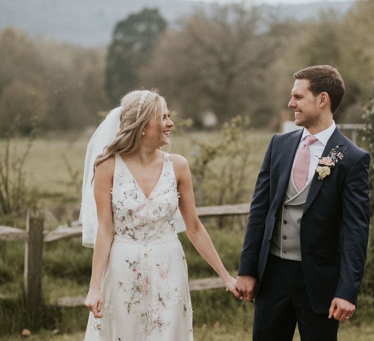 Bride and groom portrait by Nataly J Photography