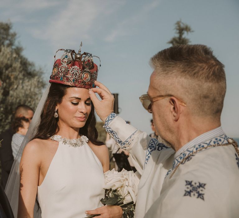 blessing at orthodox wedding ceremony 