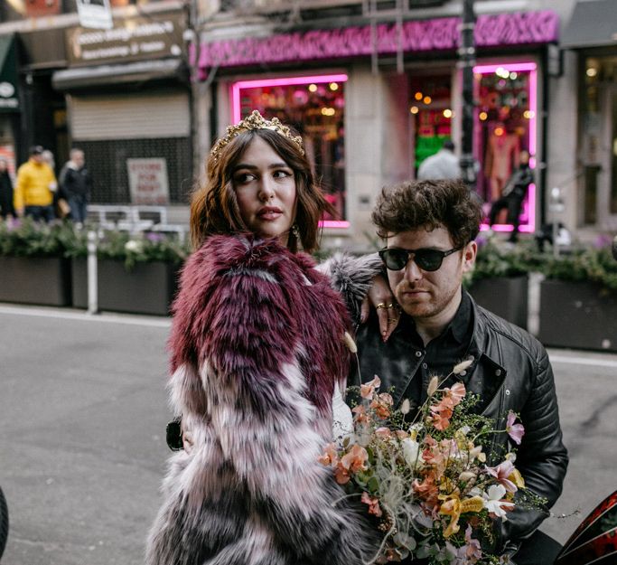 Bride & groom in New York elopement 