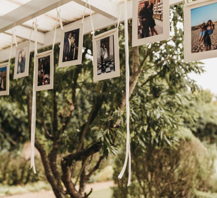 DIY Polaroid picture wedding decor 