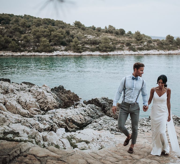 Beach wedding in Croatia for bride and groom