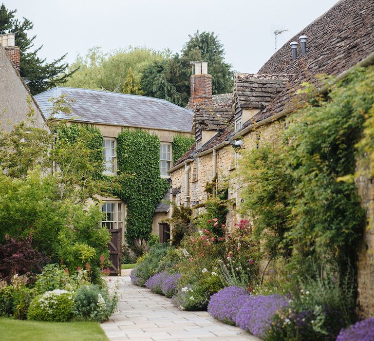 Beautiful gardens at Caswell House wedding venue 