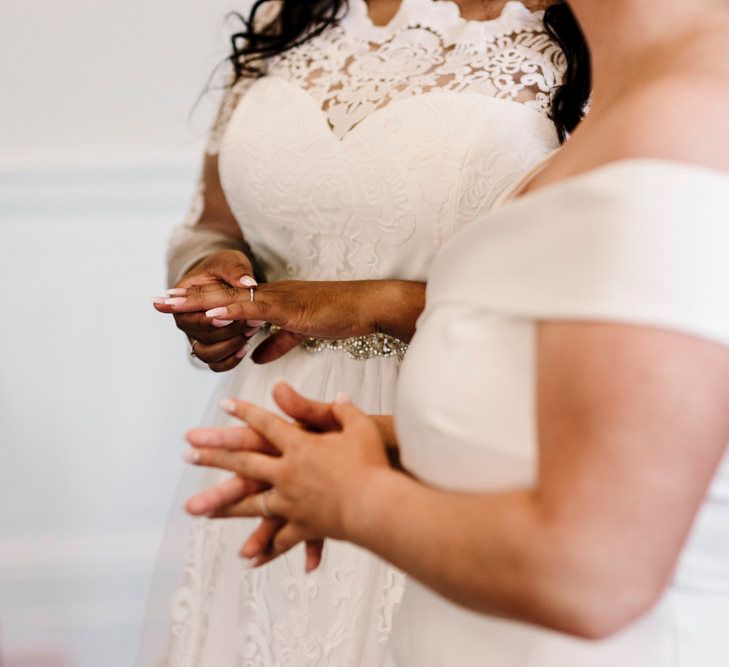 Wedding rings of brides to be at Liverpool wedding