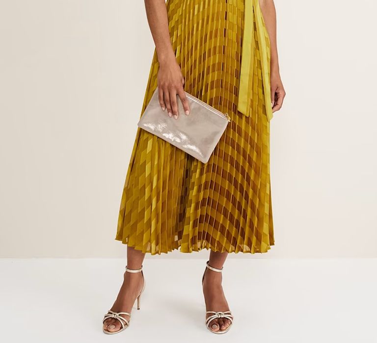 Mustard yellow bridesmaid dress from Phase Eight