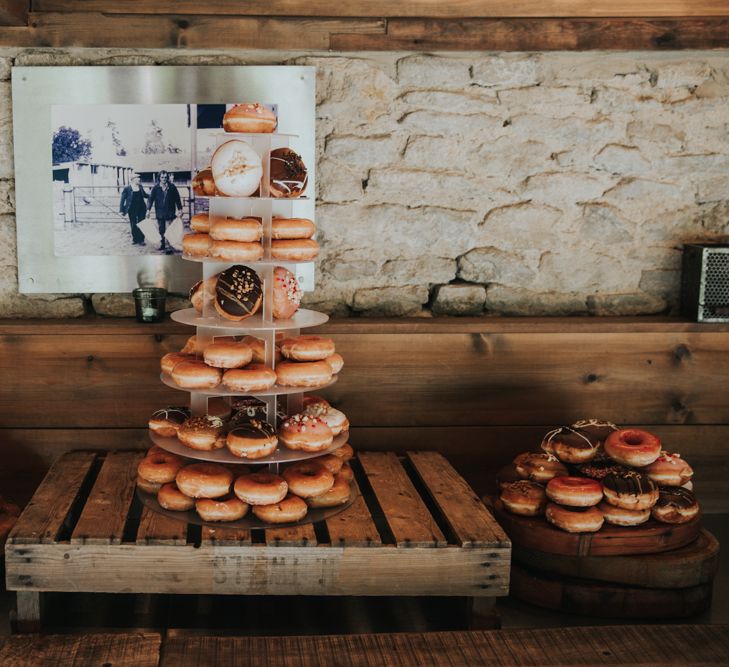 Doughnut tower wedding cake