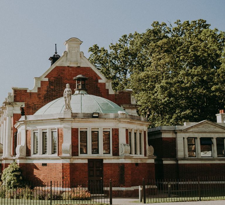 Architecture at Dulwich College wedding venue in London 