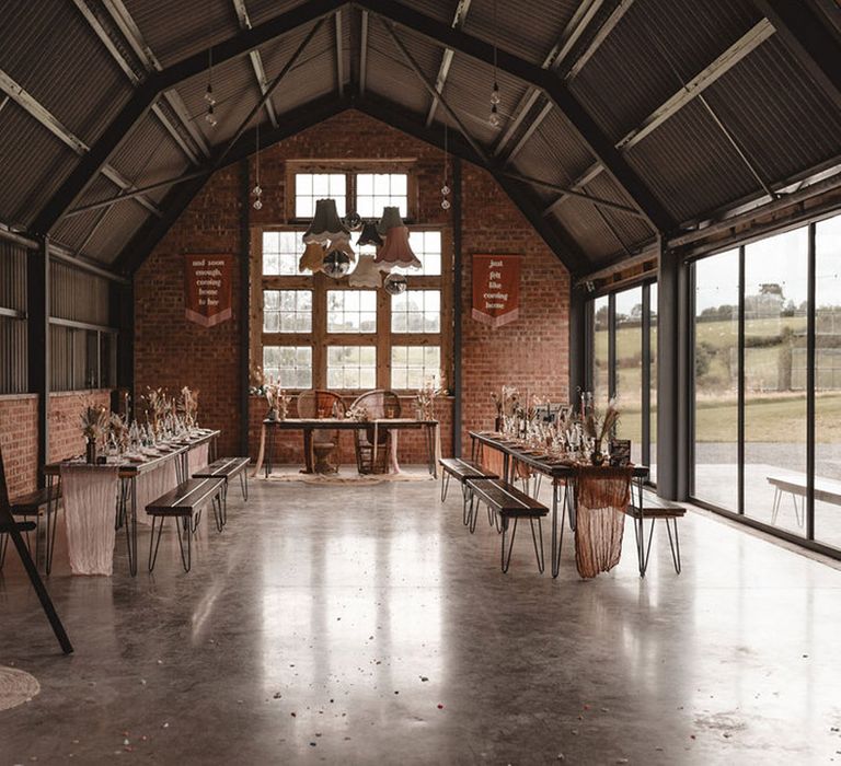 The Giraffe Shed industrial wedding venue in Wales 